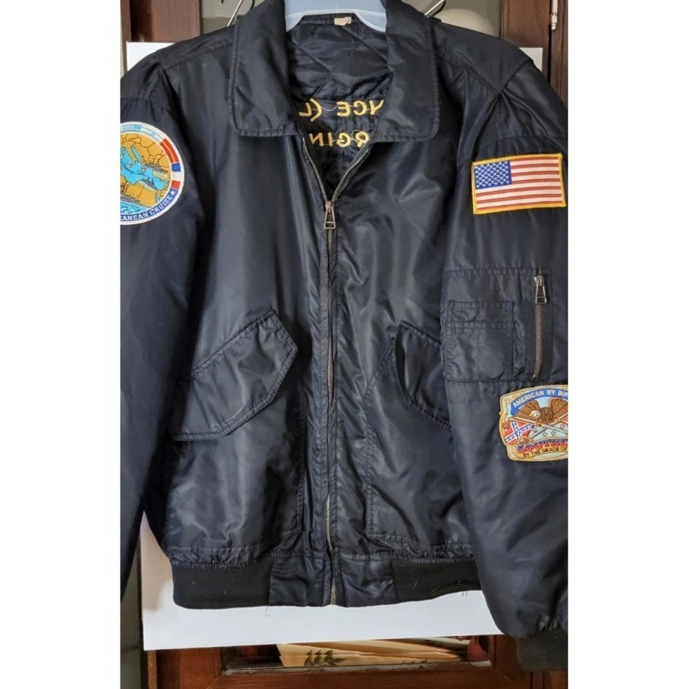 USS PONCE LPD-15 Navy Bomber Jacket Mediterranean Cruise 1994-95 Ship PONCE Szxl